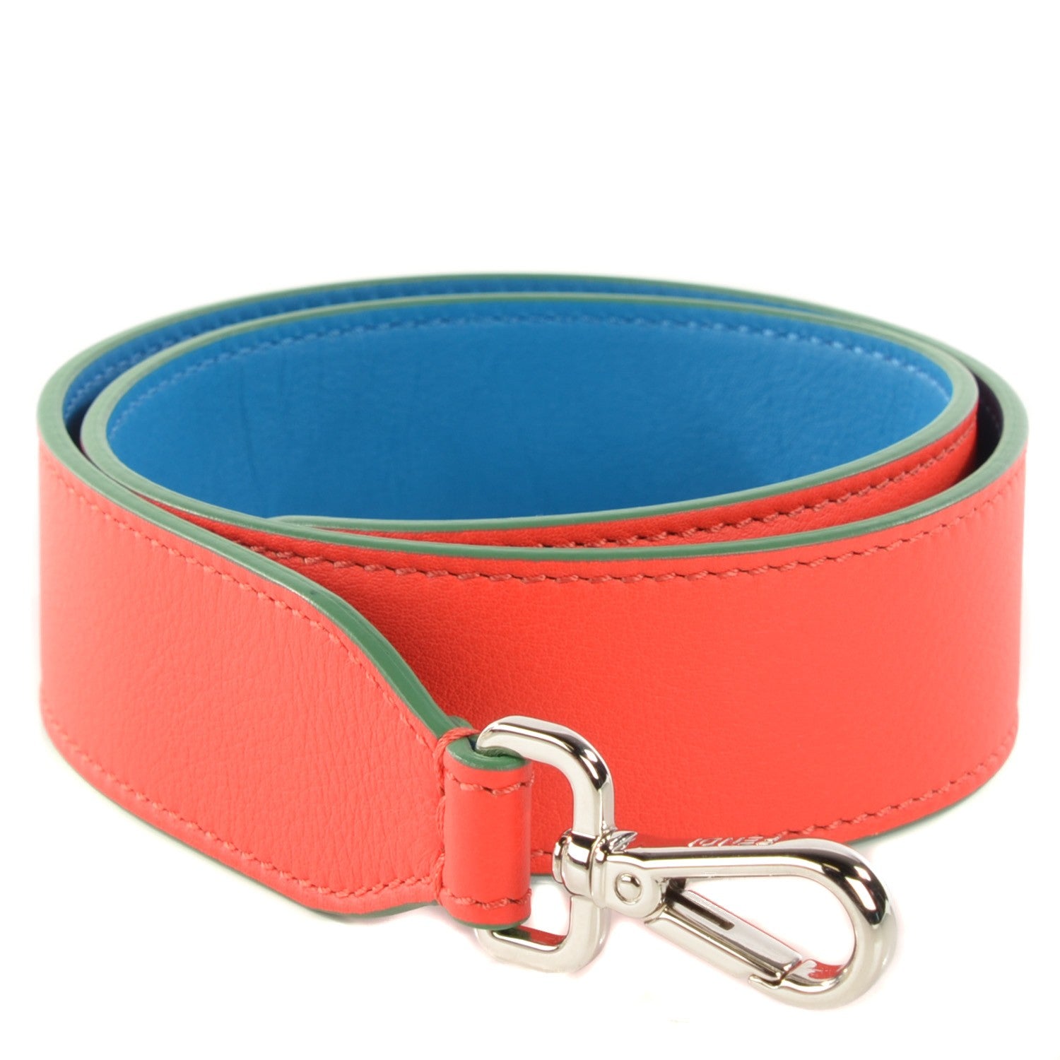 Fendi Vitello Dolce Bi-Color Strap You Papavero Blue Royal 1 of 5