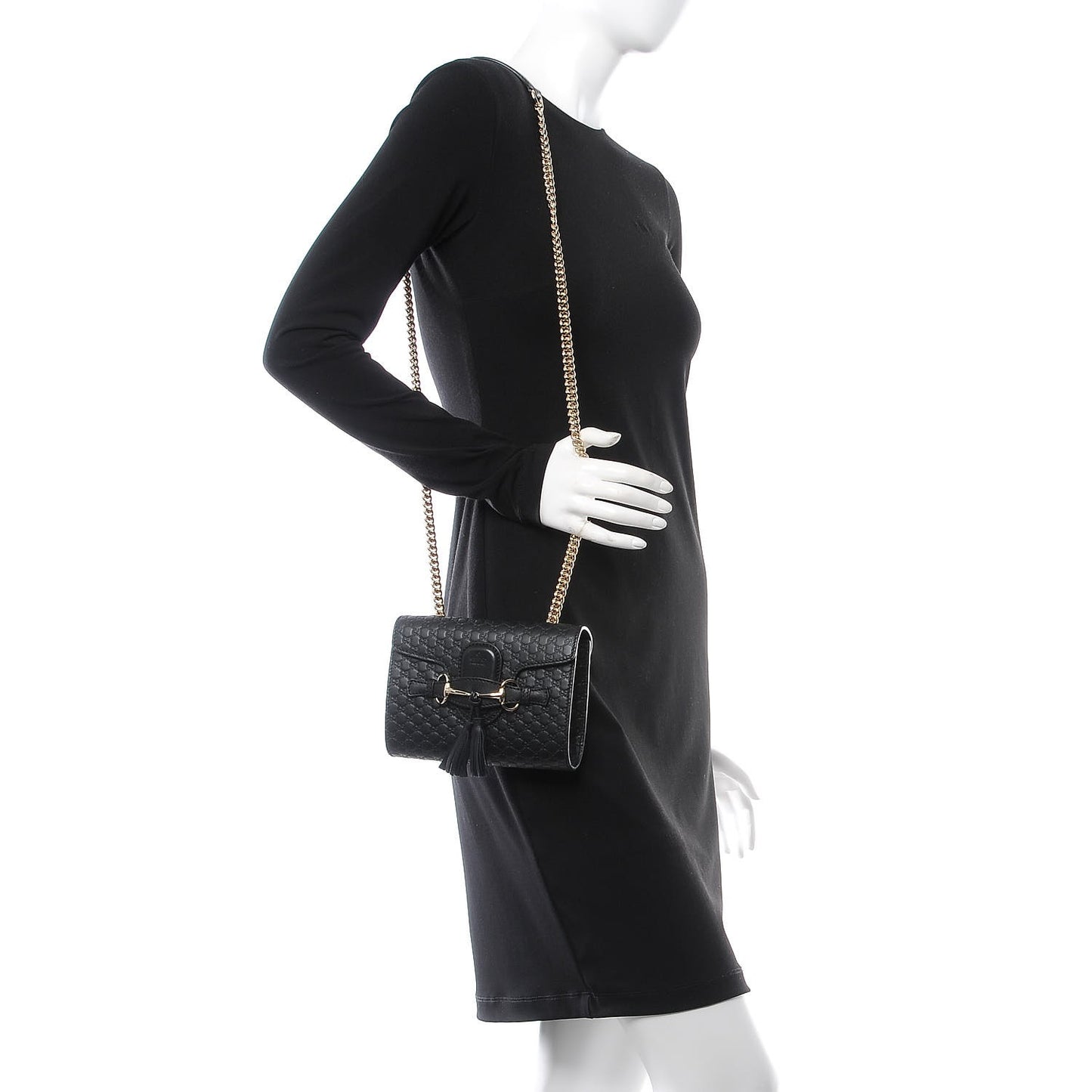 Microguccissima Mini Emily Shoulder Bag Black