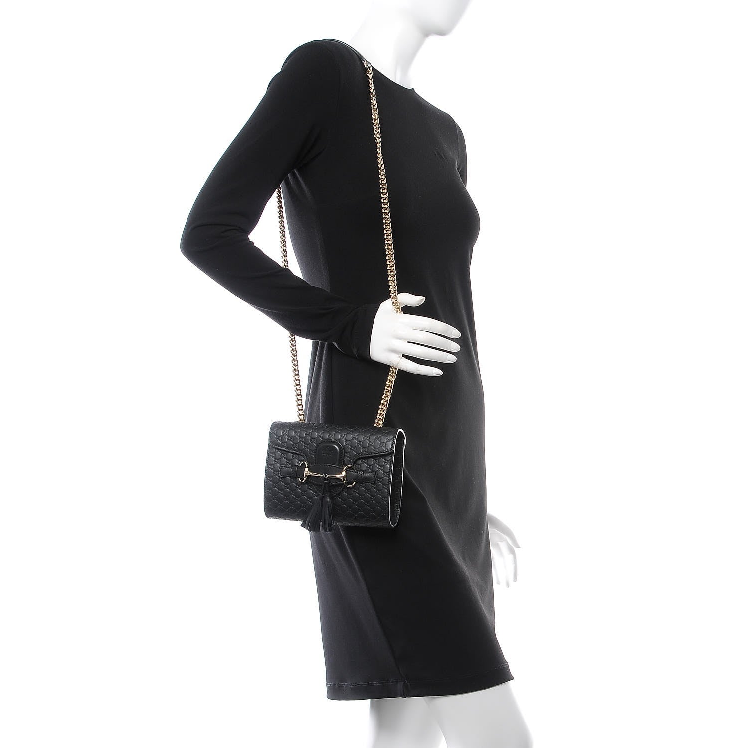 Gucci Microguccissima Mini Emily Shoulder Bag Black 2 of 8