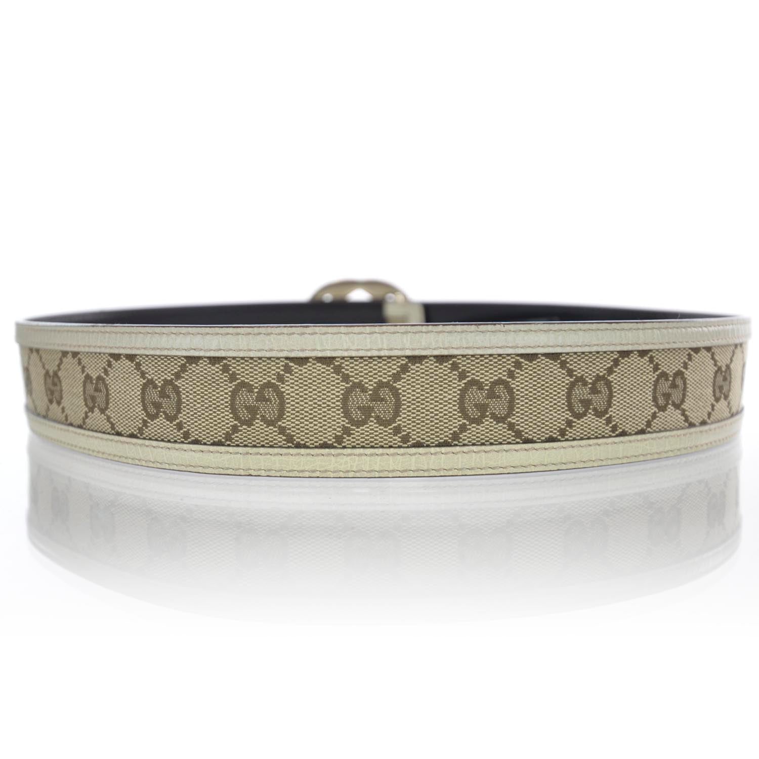 Gucci Monogram Interlocking G Belt 80 32 White 2 of 5