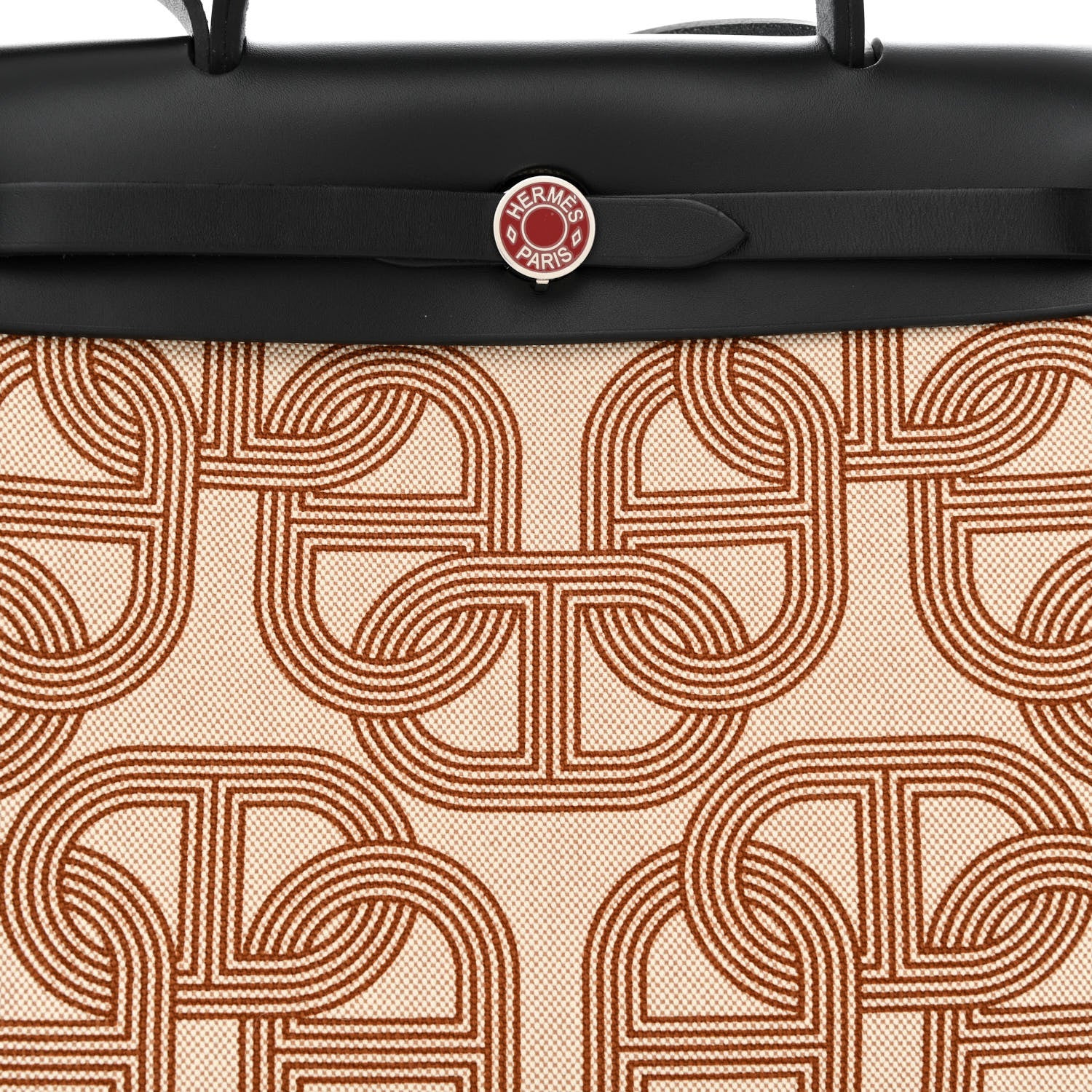 Hermes H Plume Canvas Vache Hunter Horseshoe Laque Circuit 24 Herbag Zip Retourne 31 Black Naturel Ecru 10 of 13