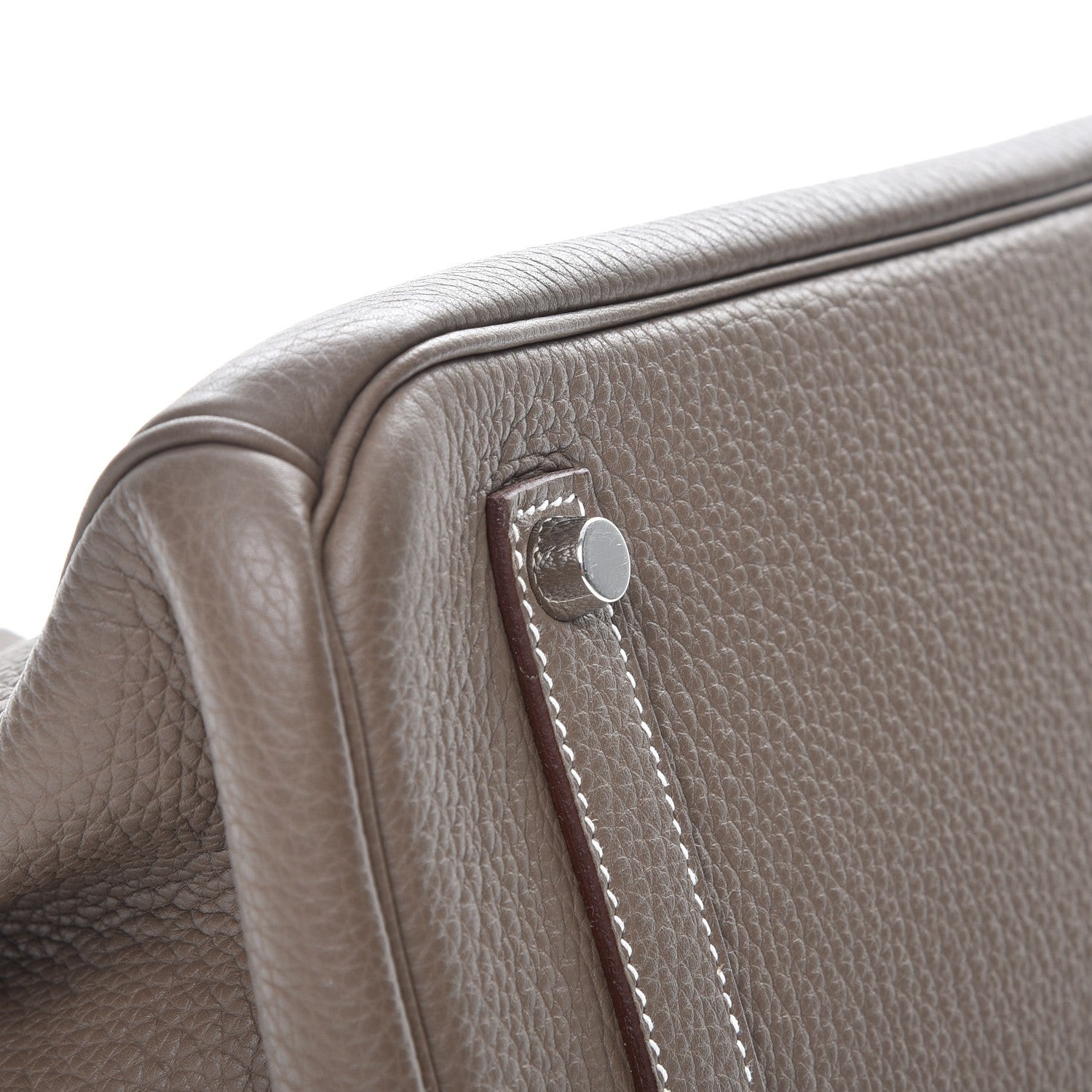 Hermes Taurillon Clemence Birkin 35 Etoupe 28 of 30