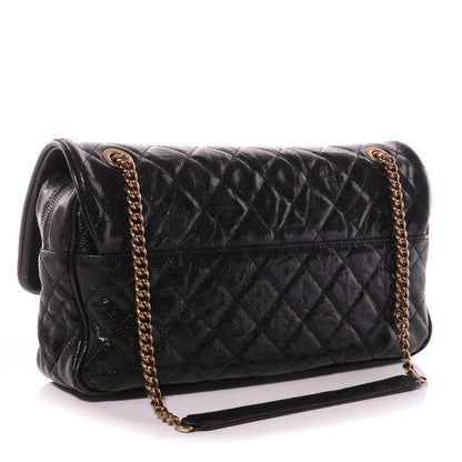 Chanel Crumpled Grained Calfskin Large Shiva Flap Black 3 of 9