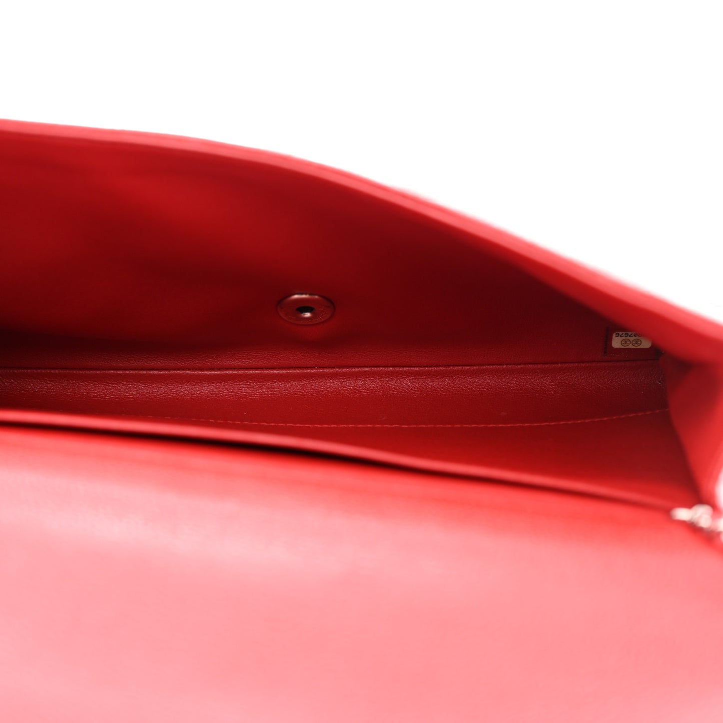 Caviar Quilted Clutch With Chain Flap Red