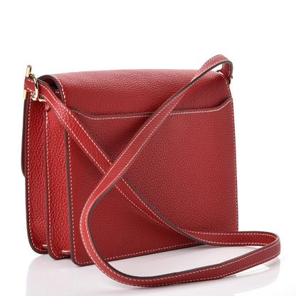 Hermes Taurillon Clemence Sac Roulis 23 Rouge Casaque 3 of 9