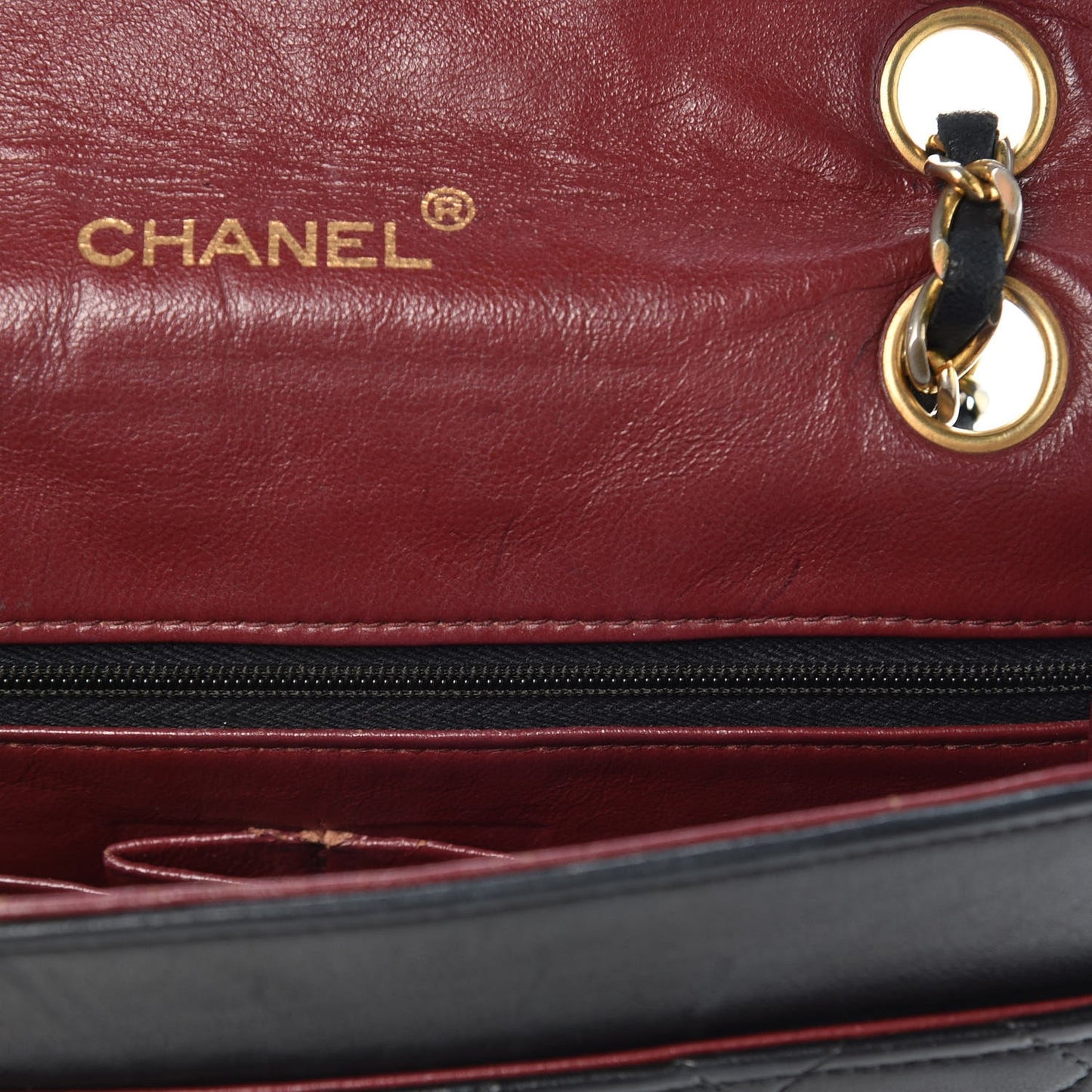 Lambskin Quilted Small Single Flap Black