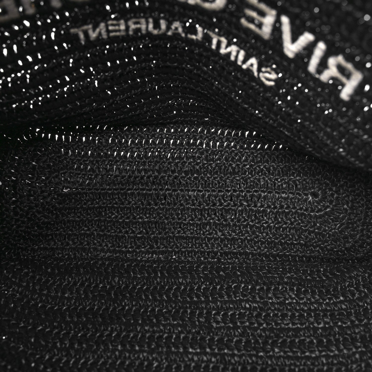 Saint Laurent Raffia Rive Gauche Tote Black 5 of 10