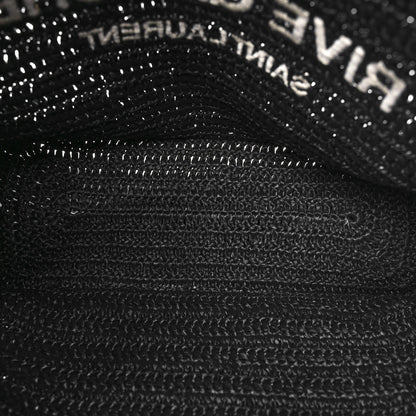 Saint Laurent Raffia Rive Gauche Tote Black 5 of 10