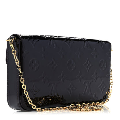 Louis Vuitton Vernis Pochette Felicie Chain Wallet Amarante 4 of 10