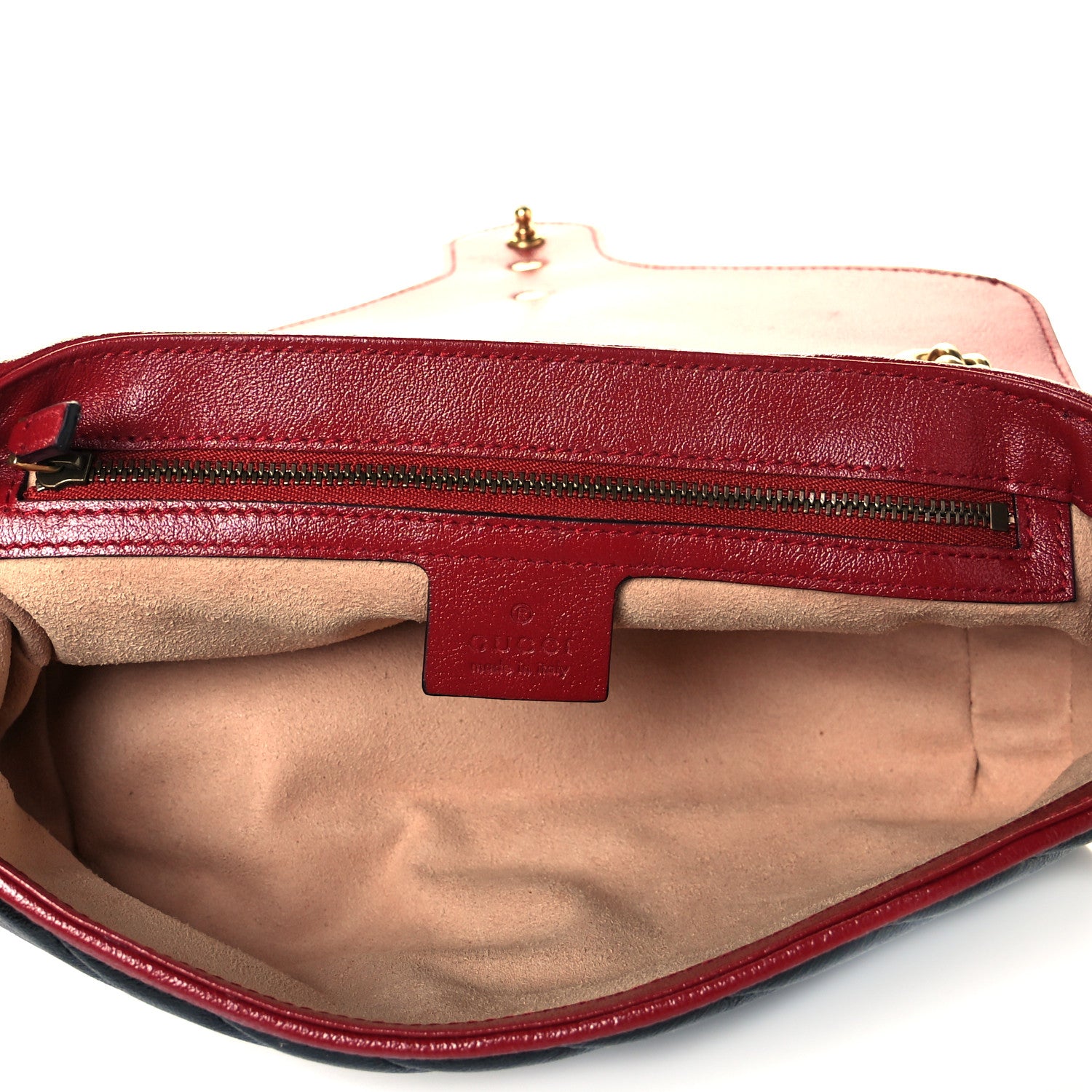 Gucci Vintage Effect Calfskin Matelasse Diagonal Small Torchon GG Marmont Shoulder Bag Black Romantic Cherry 6 of 8