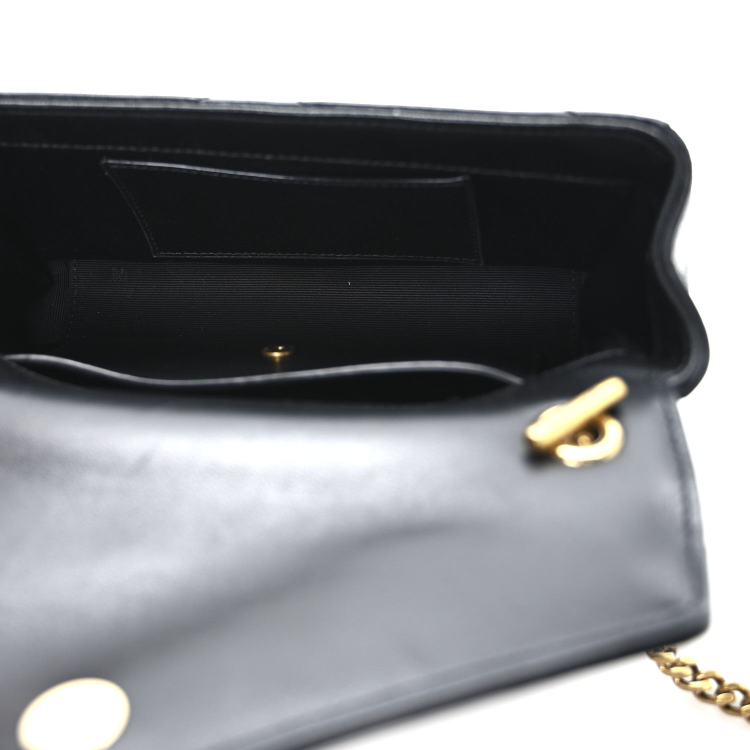 Saint Laurent Lambskin Chevron Quilted Mini Loulou Black 6 of 11