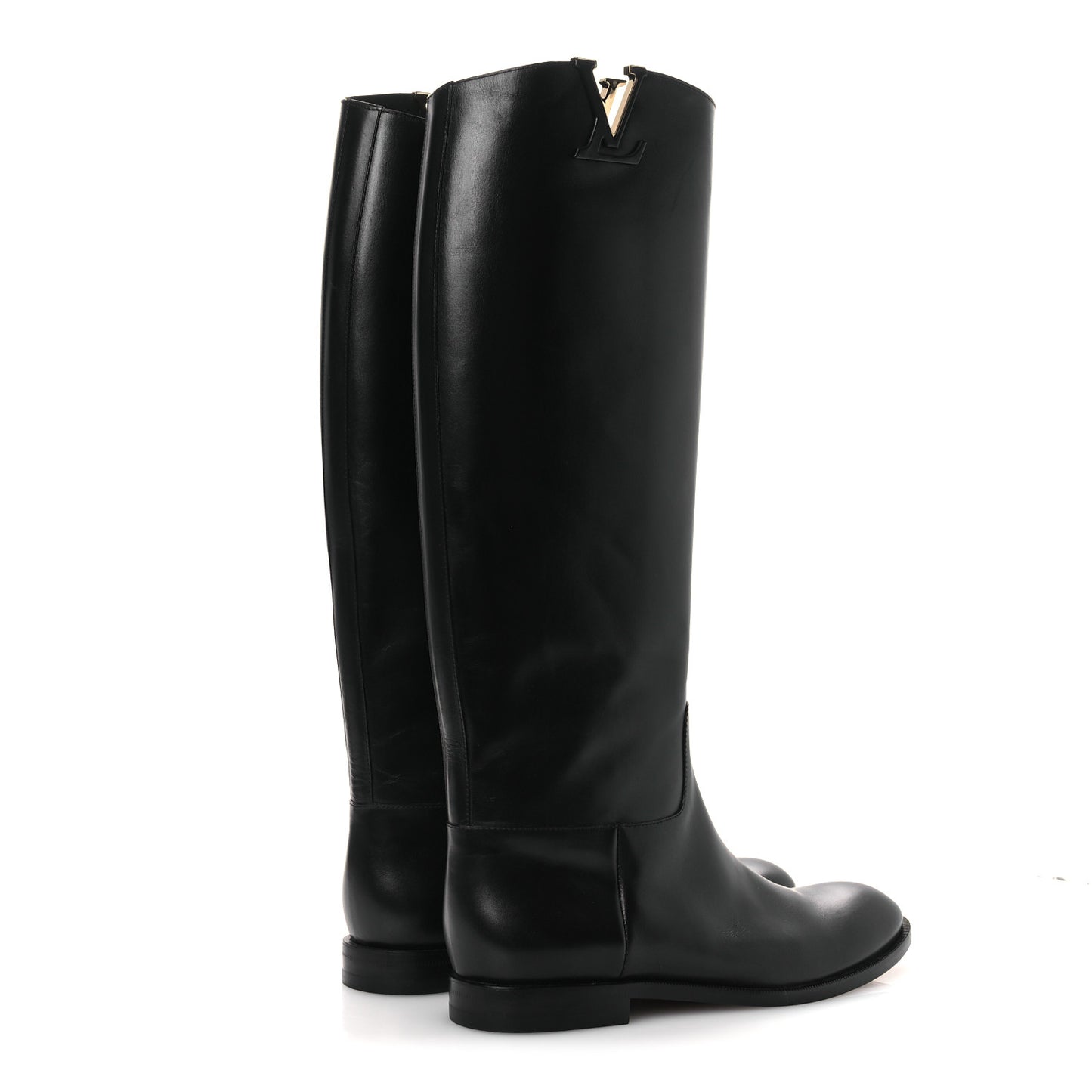 Calfskin LV Amiral High Boot 39.5 Black