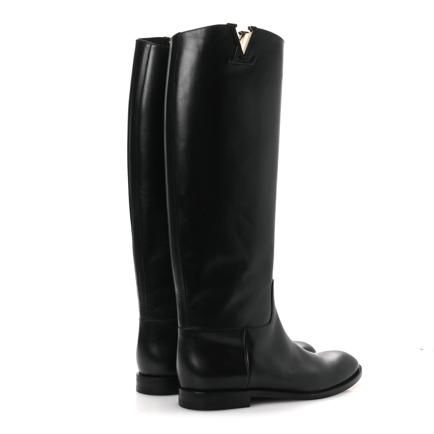 Louis Vuitton Calfskin LV Amiral High Boot 39.5 Black 5 of 12