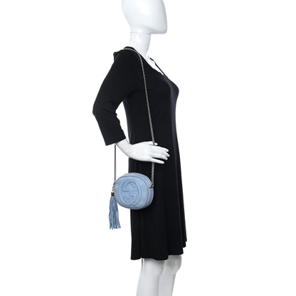 Gucci Vitello Range Mini Soho Chain Bag Mineral Blue 2 of 10
