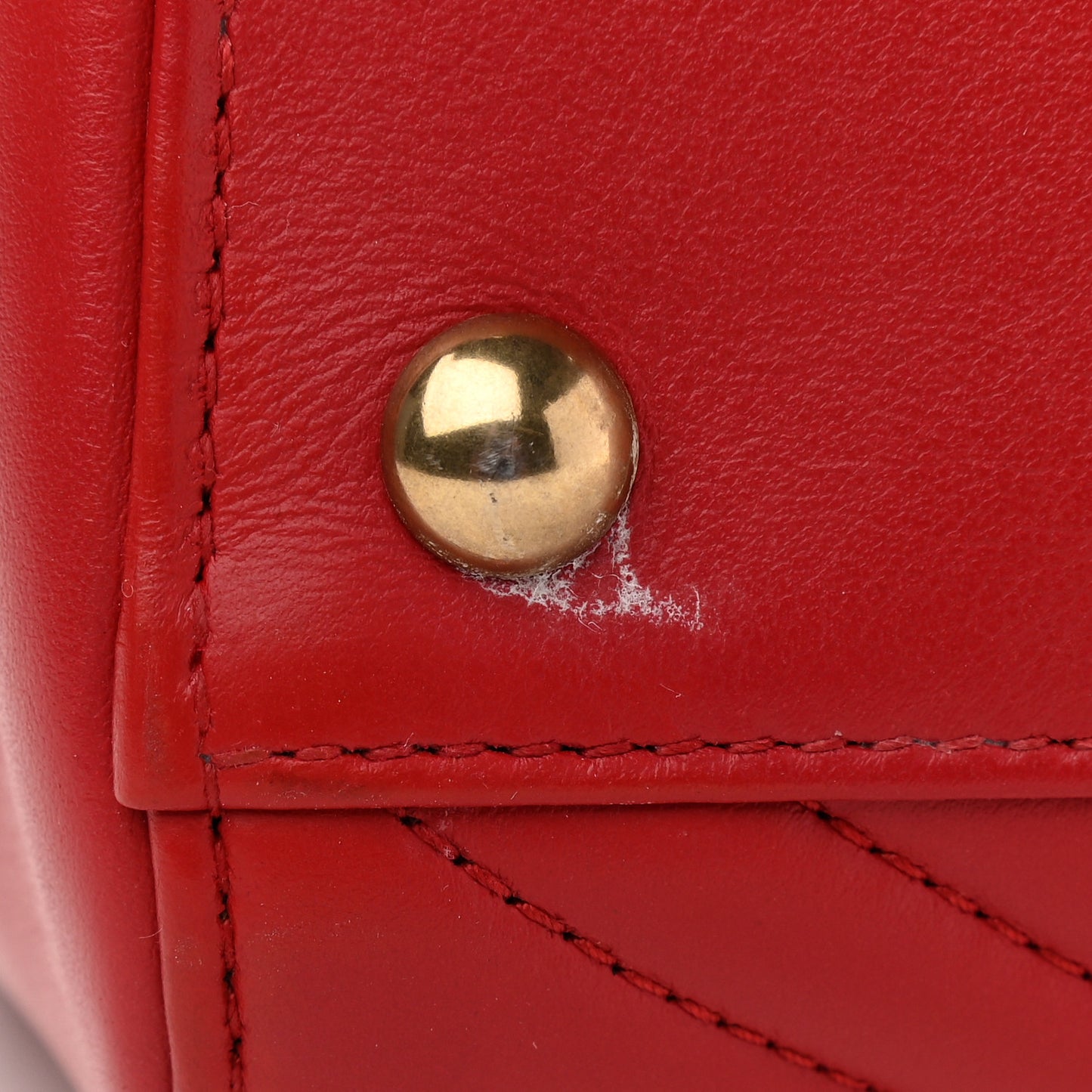 Calfskin Matelasse Medium GG Marmont Tote Hibiscus Red