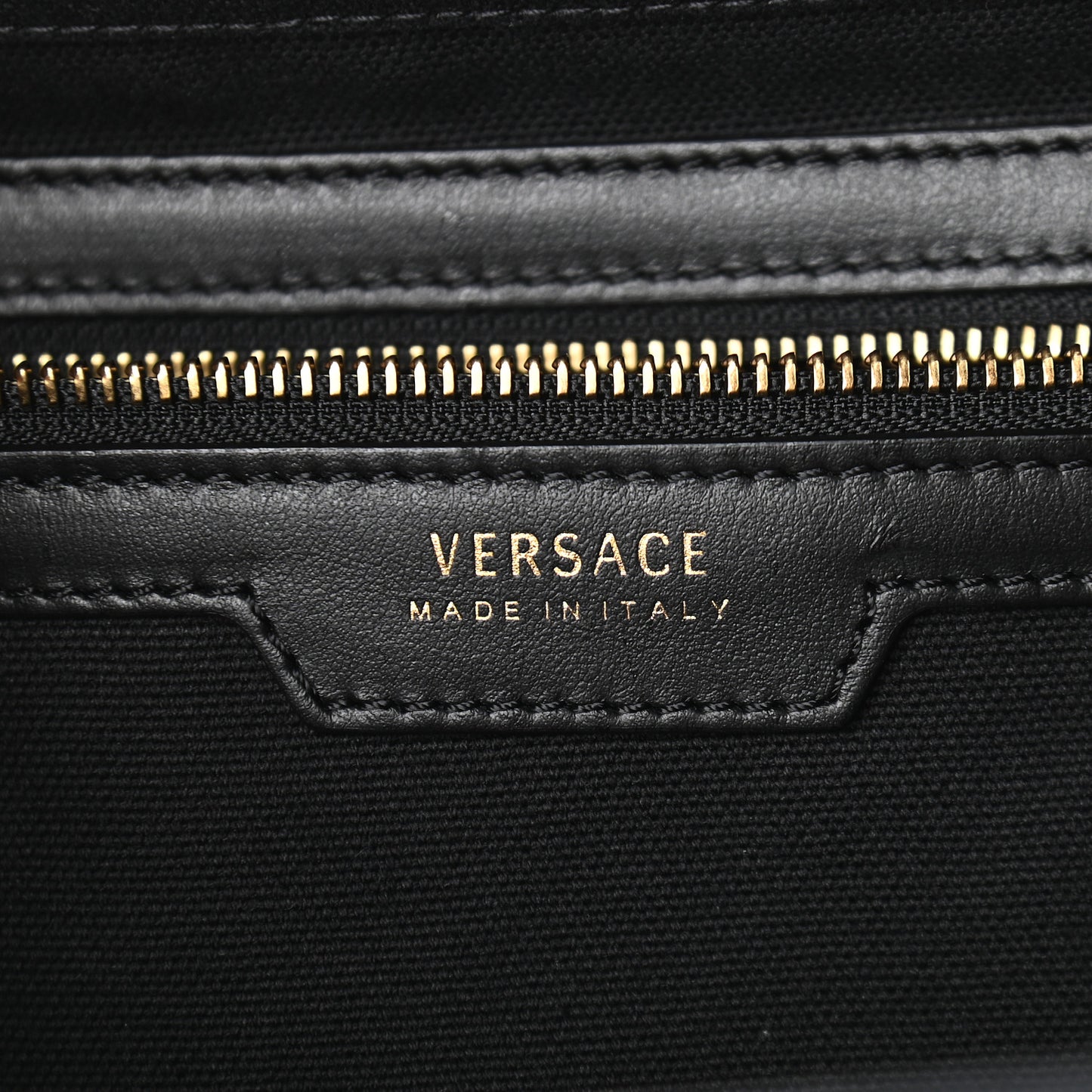 Canvas Suppler Calfskin Cabas GV Signature Tote Black