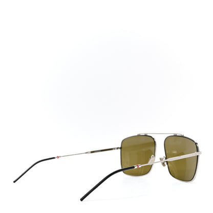 Christian Dior Homme 0220S Sunglasses Silver Green 4 of 6