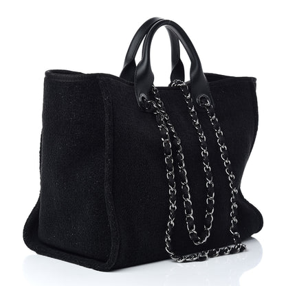 Chanel Lurex Boucle Medium Deauville Tote Black 3 of 11