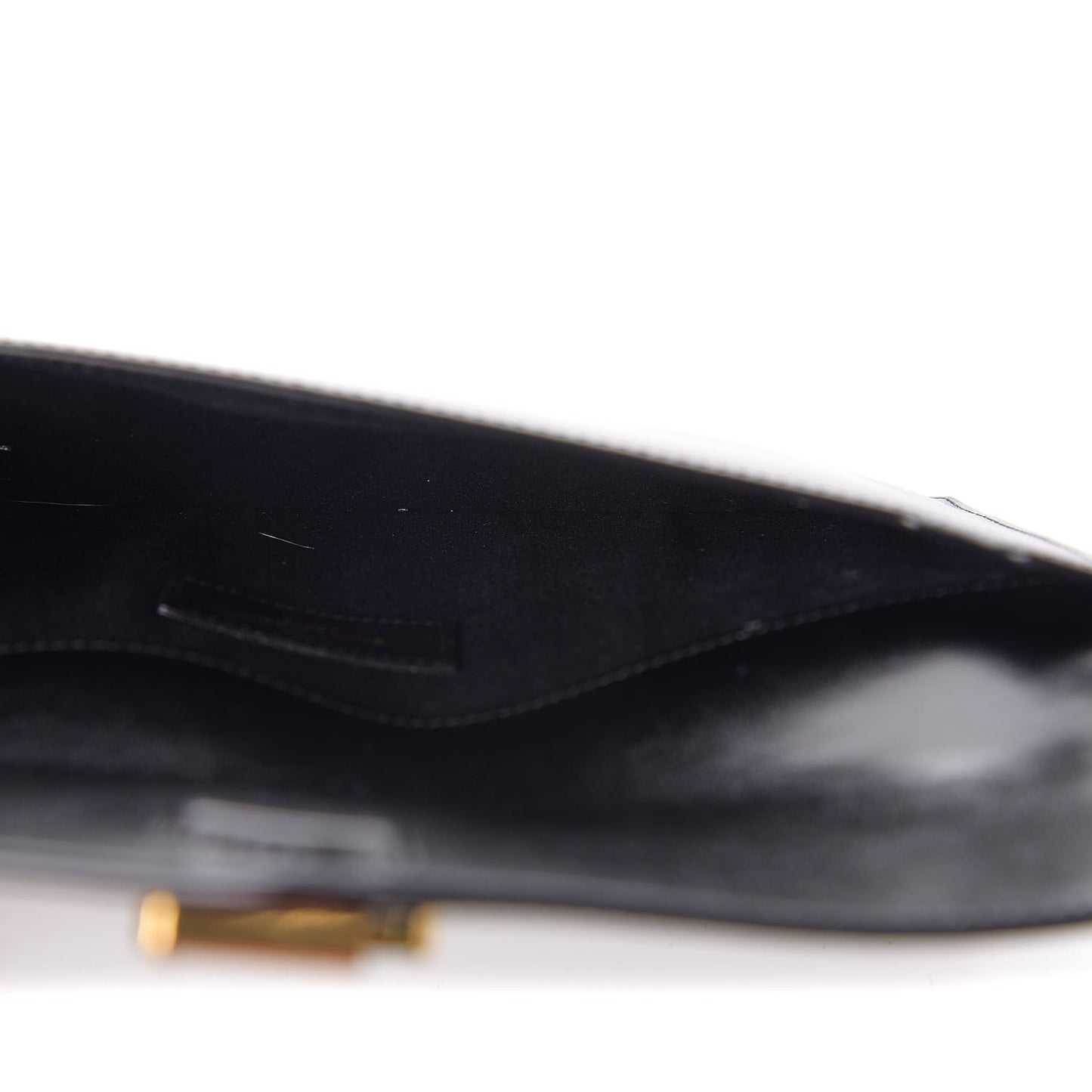 Smooth Shiny Calfskin Monogram Uptown Pouch Black