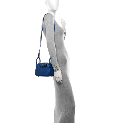Hermes Swift Verso Mini Lindy 20 Bleu France Bleu Saphir 2 of 11