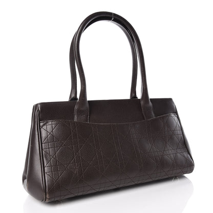Christian Dior Calfskin Cannage Shoulder Bag Dark Brown 3 of 24