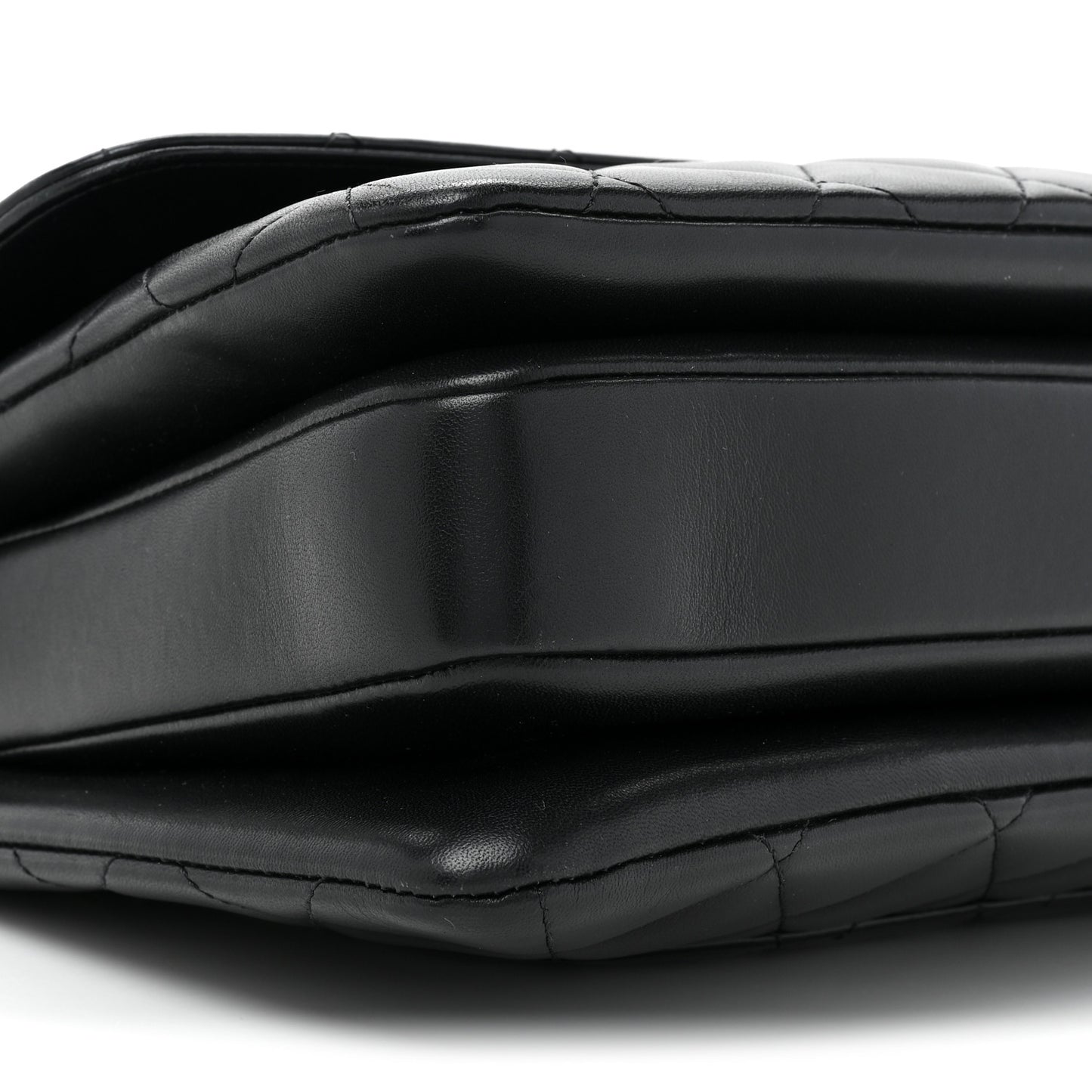 Lambskin Quilted Medium Trendy CC Flap Dual Handle Bag Black