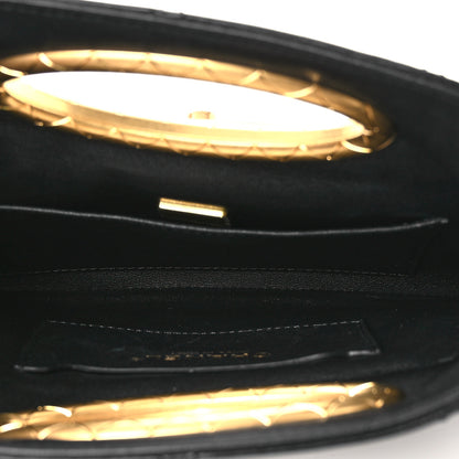 Chanel Lambskin Quilted Clutch Mini Flap Bag Black 5 of 12