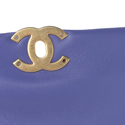 Chanel Goatskin Quilted Large Chanel 19 Flap Purple 11 of 11