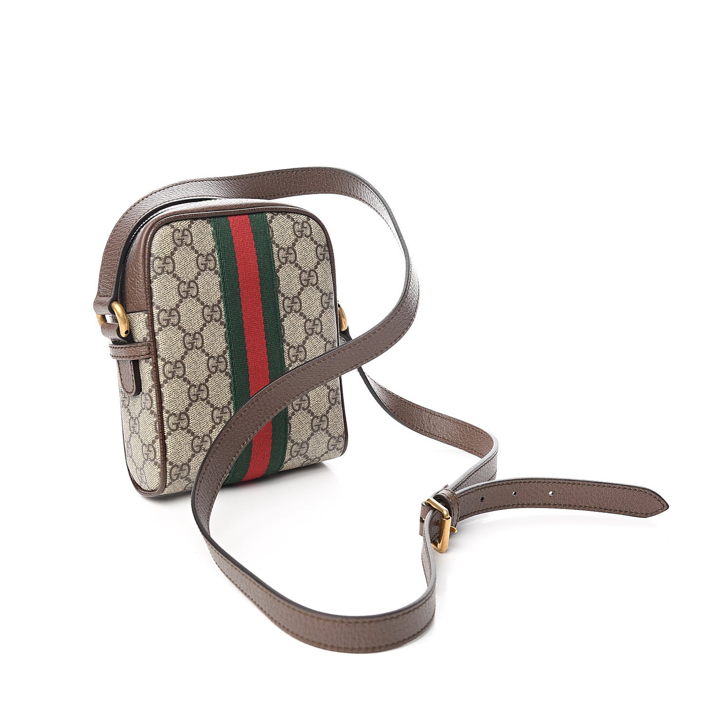 GG Supreme Monogram Web Mini Ophidia Messenger Brown