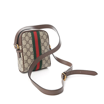 Gucci GG Supreme Monogram Web Mini Ophidia Messenger Brown 2 of 9
