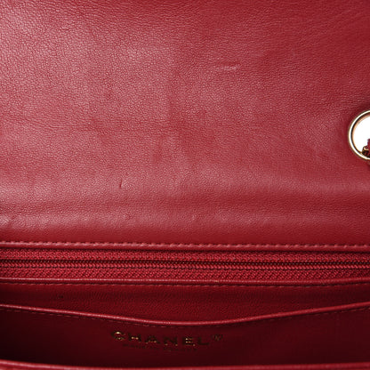 Chanel Lambskin Quilted Mini Rectangular Flap Red 16 of 17