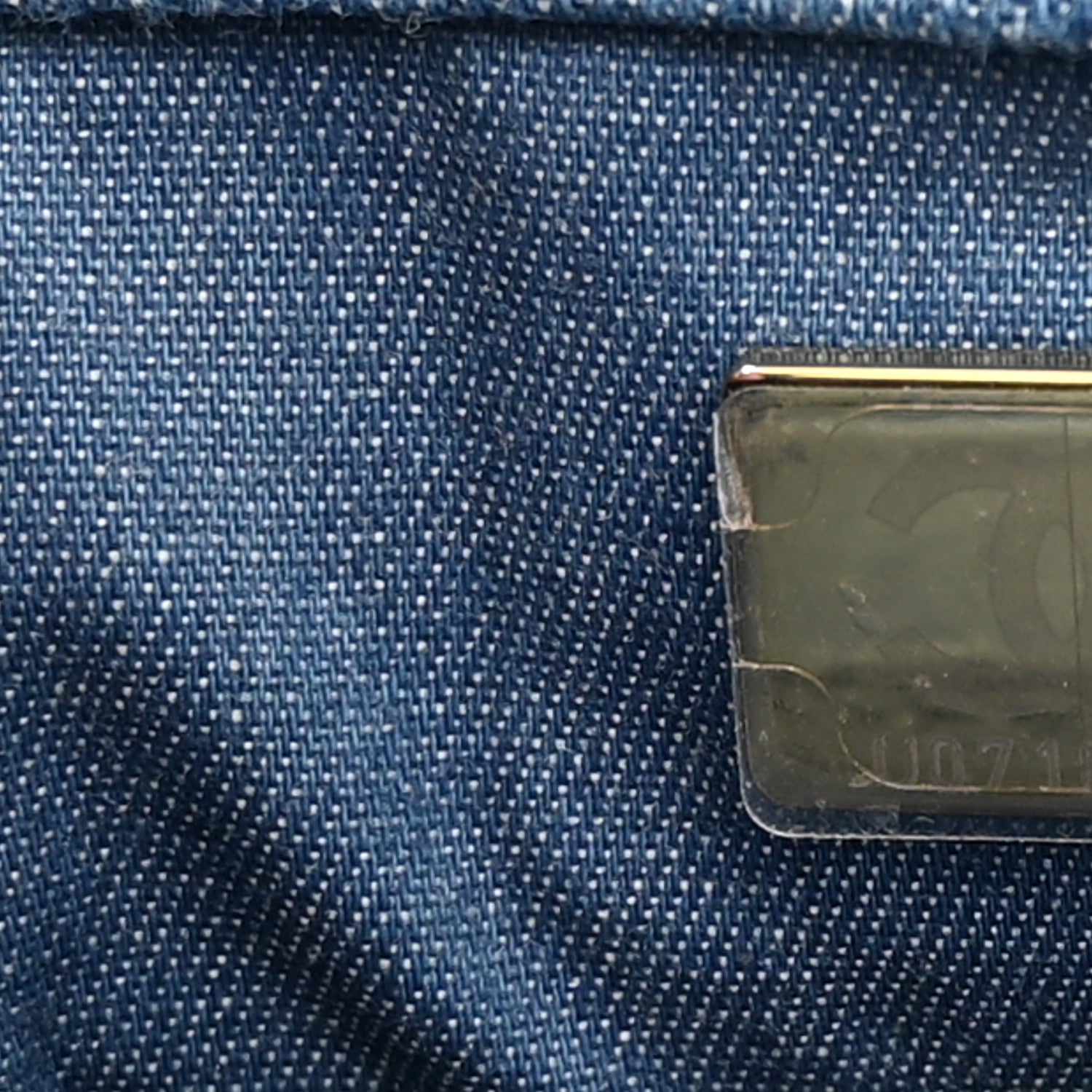 Chanel Denim Quilted Mini Pearl Crush Rectangular Flap Blue 6 of 12
