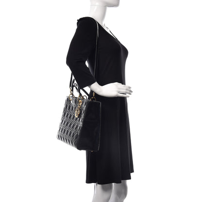 Christian Dior Patent Cannage Large Lady Dior Black 2 of 10