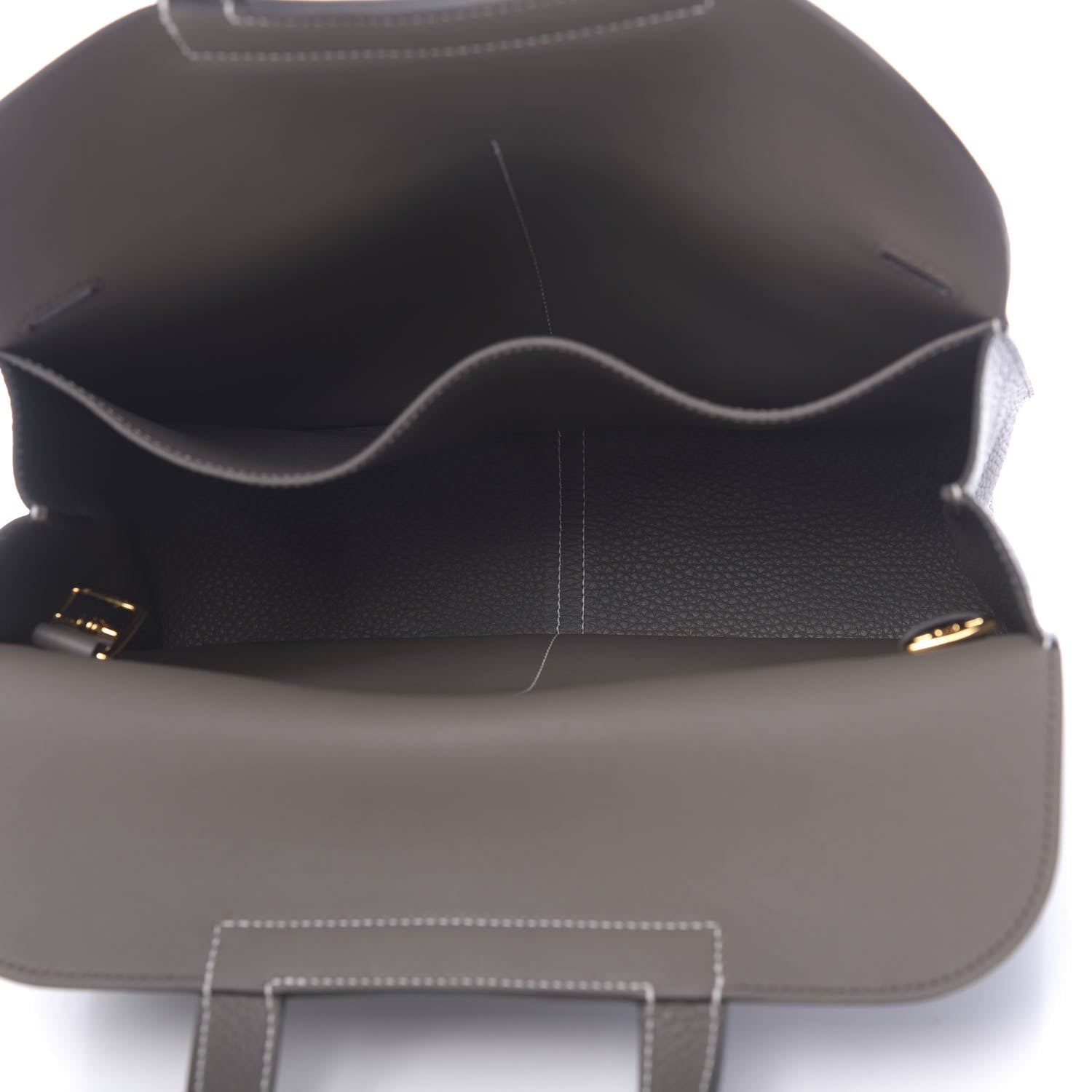 Hermes Taurillon Clemence Halzan 31 GM Etain 6 of 11