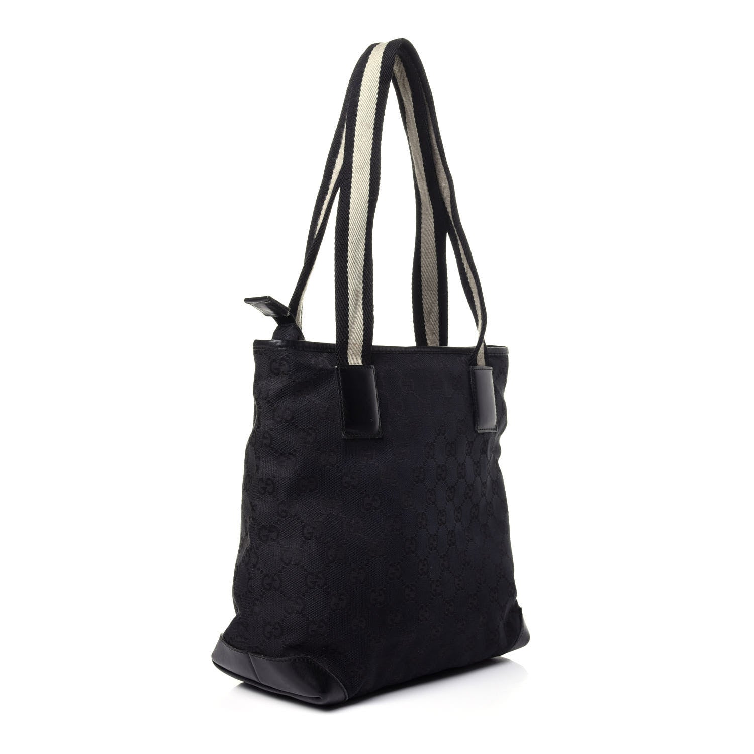 Gucci Nylon Calfskin Large Tote Black 3 of 12