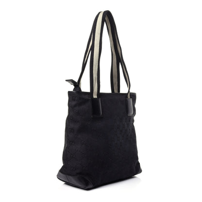 Gucci Nylon Calfskin Large Tote Black 3 of 12