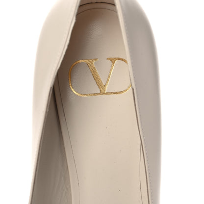 Valentino Garavani Calfskin Vlogo Signature 80mm Pumps 38.5 Light Ivory 7 of 10