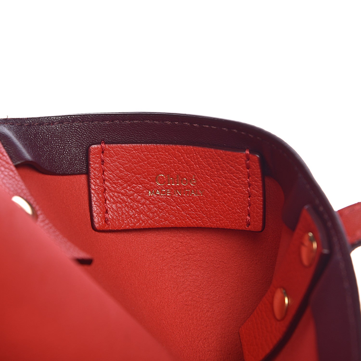 Chloe Goatskin Dilan East West Tote Red 6 of 13