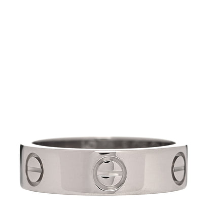 Cartier 18K White Gold 5.5mm LOVE Ring 53 6.5 6 of 8