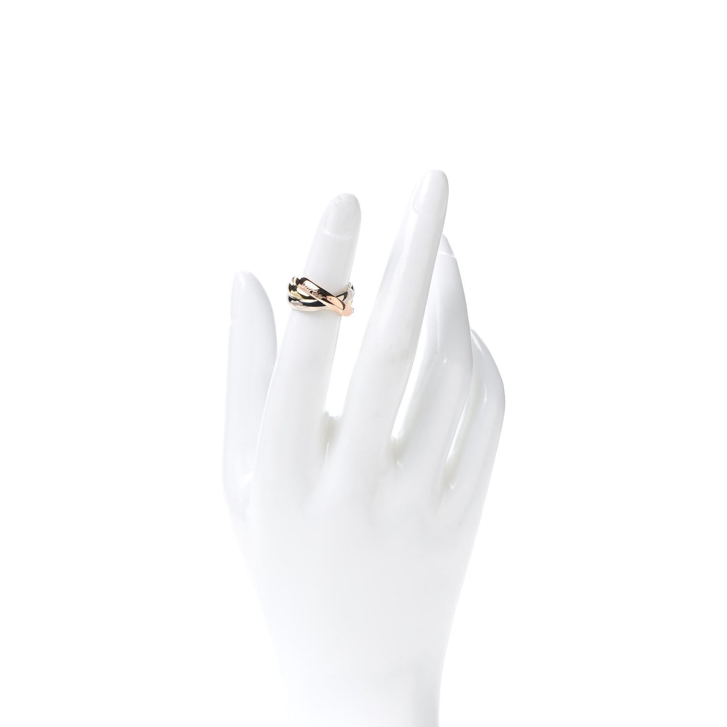 18K Pink Yellow White Gold Classic Trinity Ring 49 4.75