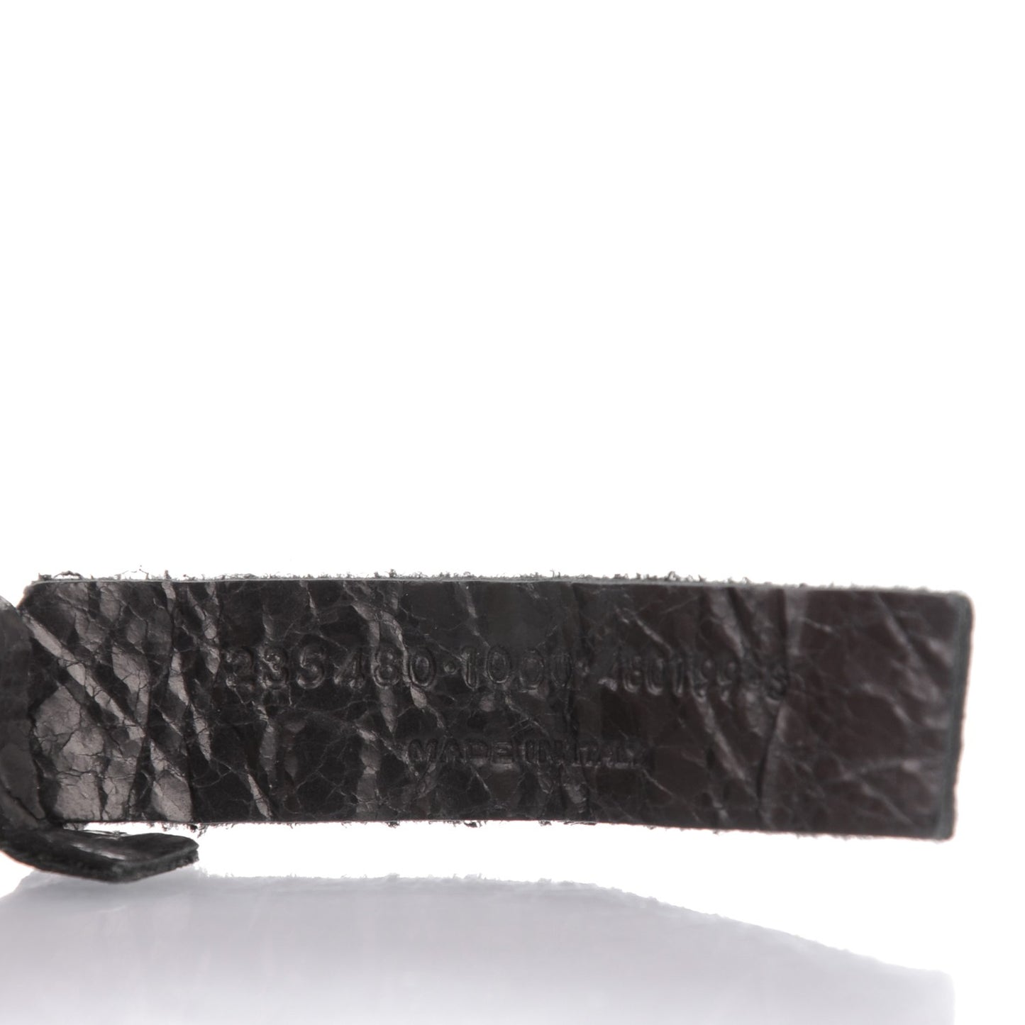 Agneau Arena Giant 12 Silver Hardware Bracelet S Black