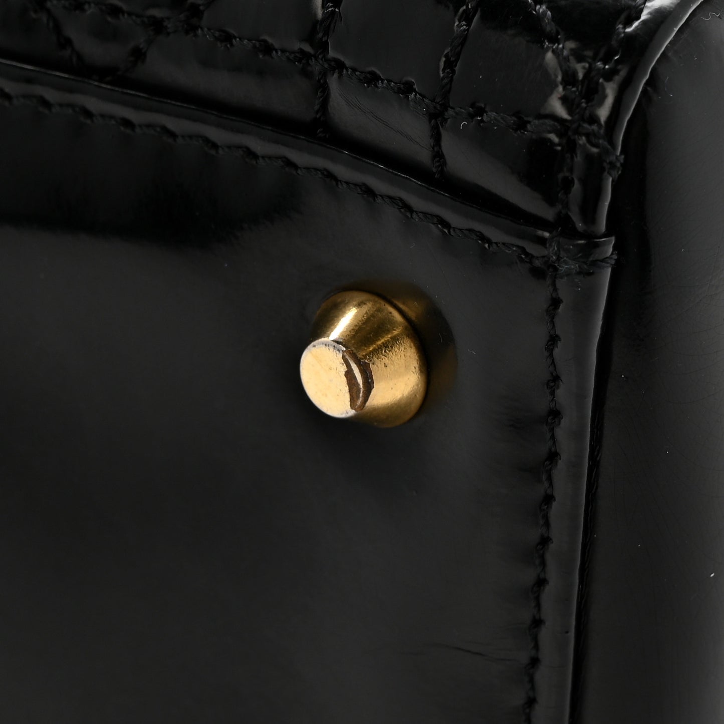 Patent Cannage Medium Lady Dior Black