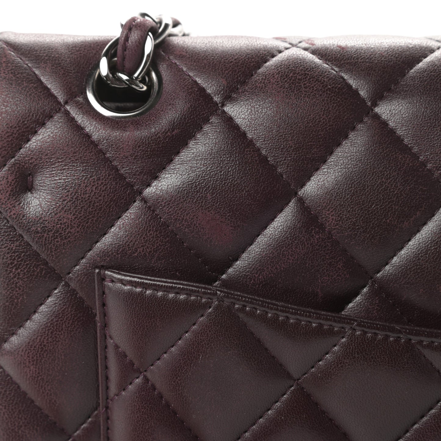 Lambskin Quilted Maxi Double Flap Purple