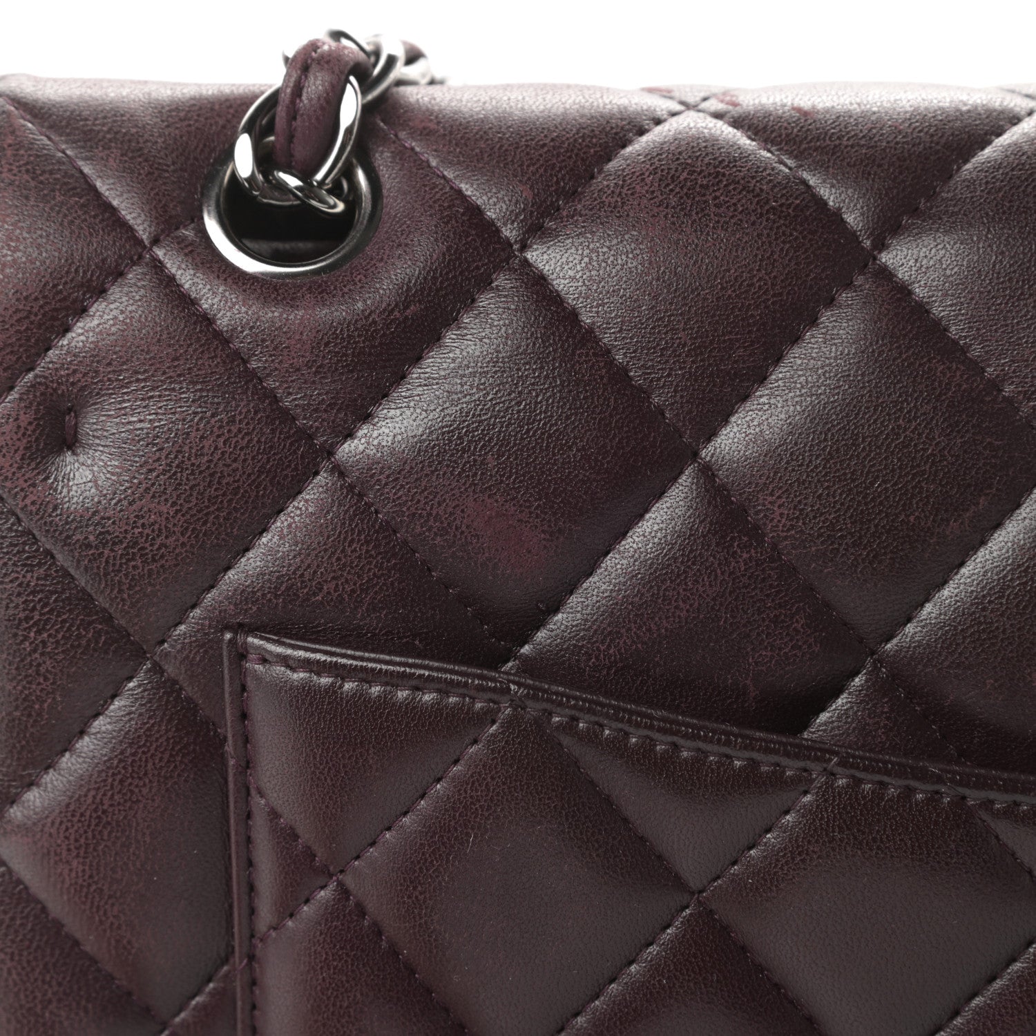 Chanel Lambskin Quilted Maxi Double Flap Purple 19 of 21