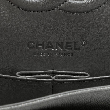 Chanel Glittered Metallic Caviar Quilted Medium Double Flap Silver 6 of 10