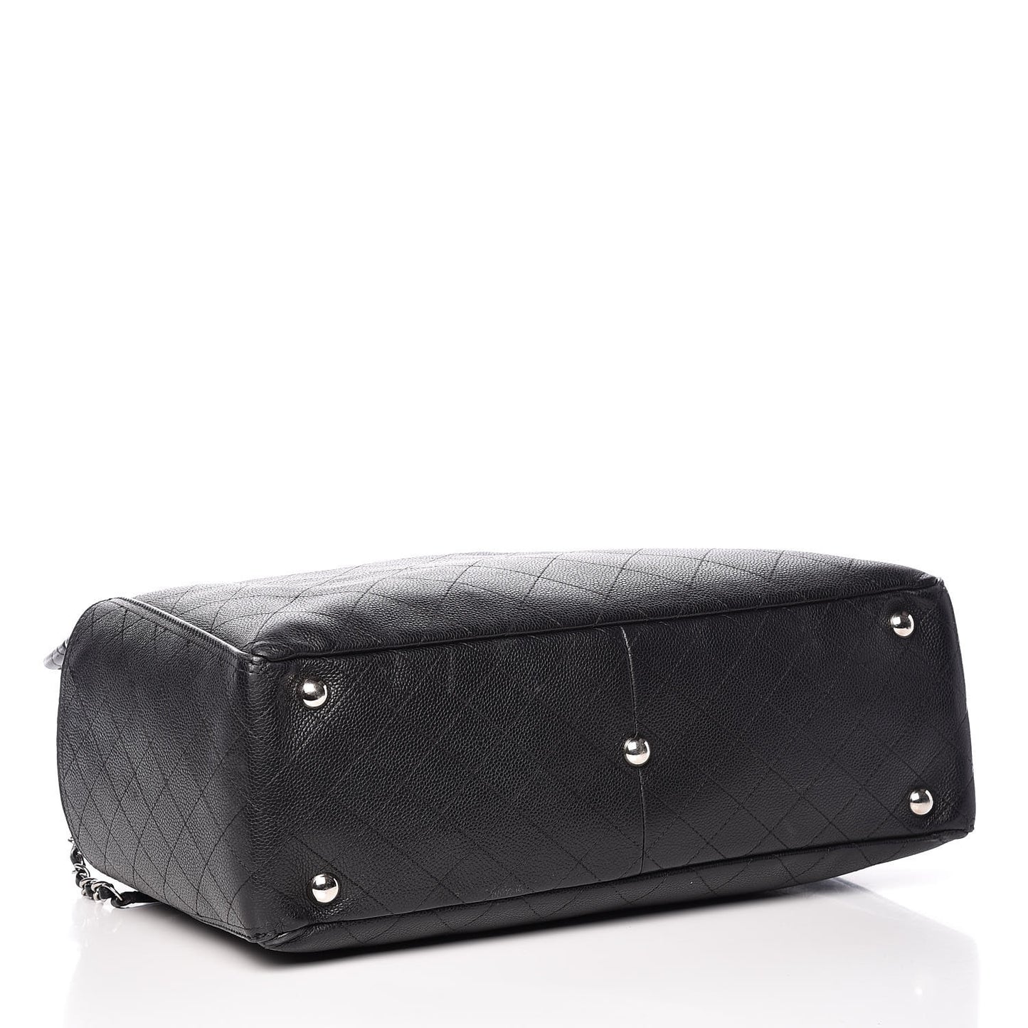 Grained Calfskin CC Pocket Tote Black