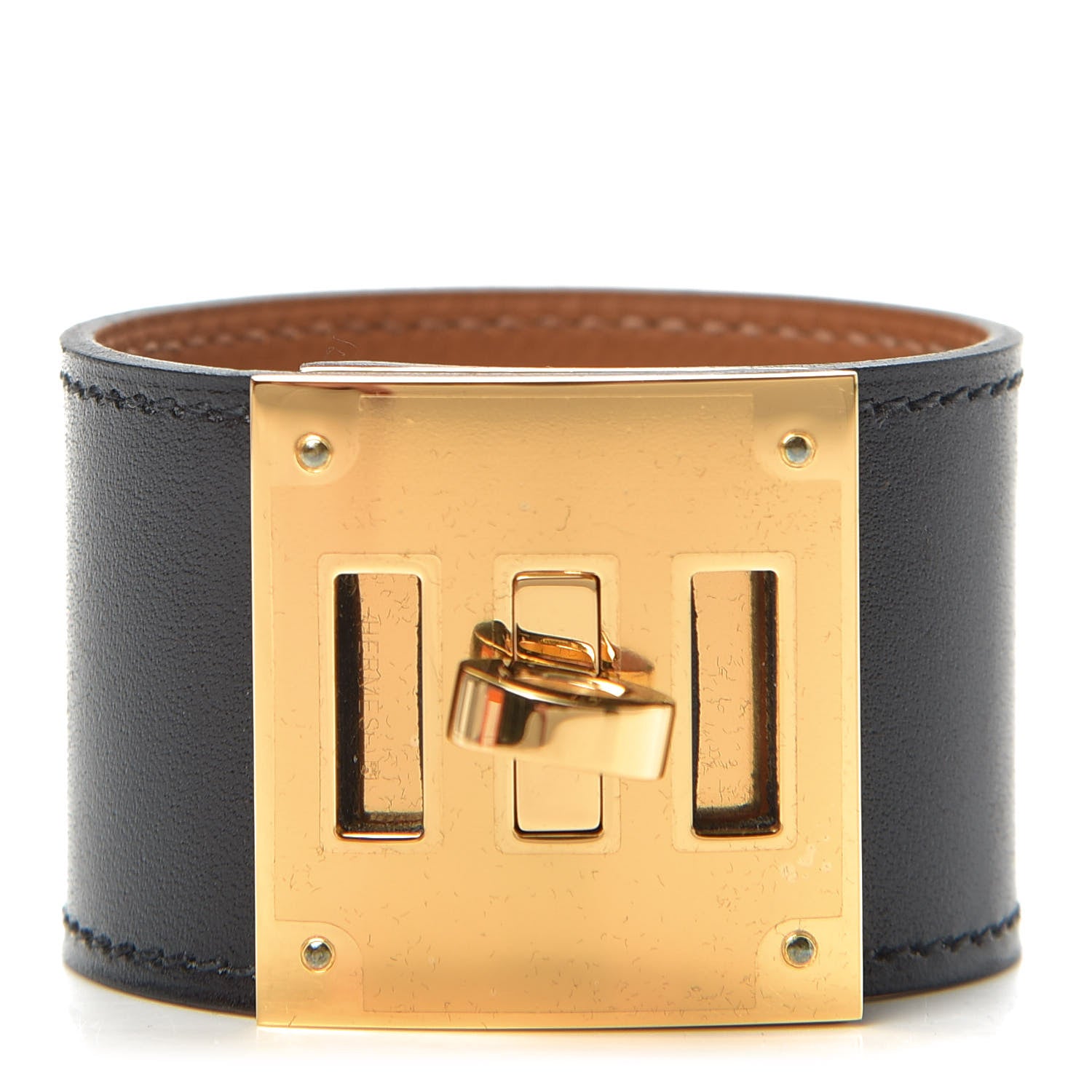 Hermes Chamonix Kelly Dog Bracelet T1 Black 1 of 6