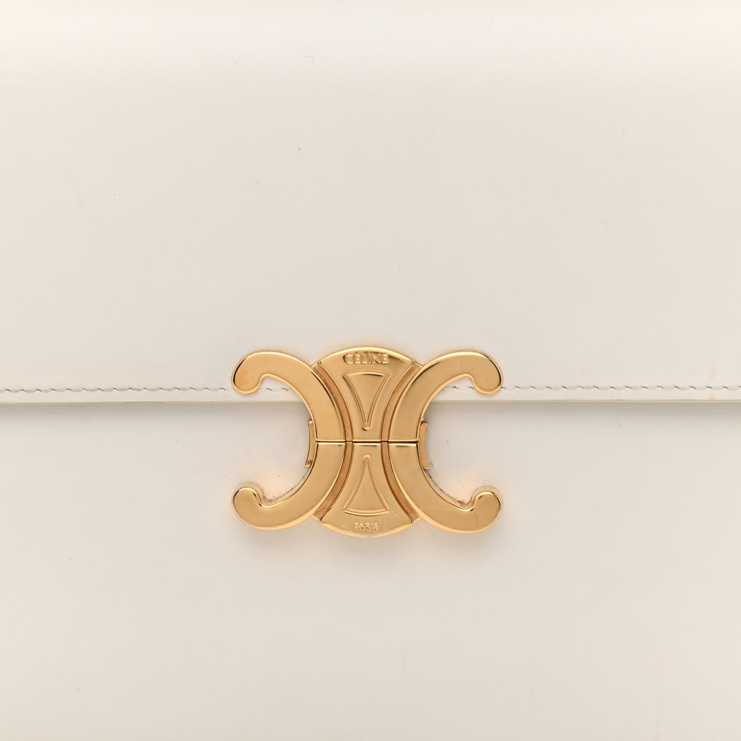 Shiny Calfskin Medium Triomphe White