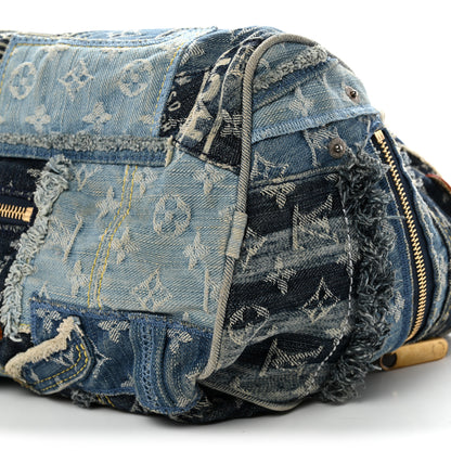 Louis Vuitton Denim Patchwork Speedy 30 Blue 10 of 14