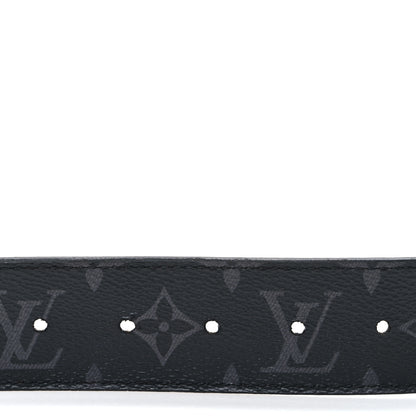 Louis Vuitton Monogram Eclipse Taigarama 40mm LV Initiales Reversible Belt 95 38 Black 3 of 7